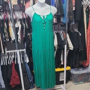 Kona Sol Vibrant Green Maxi Dress